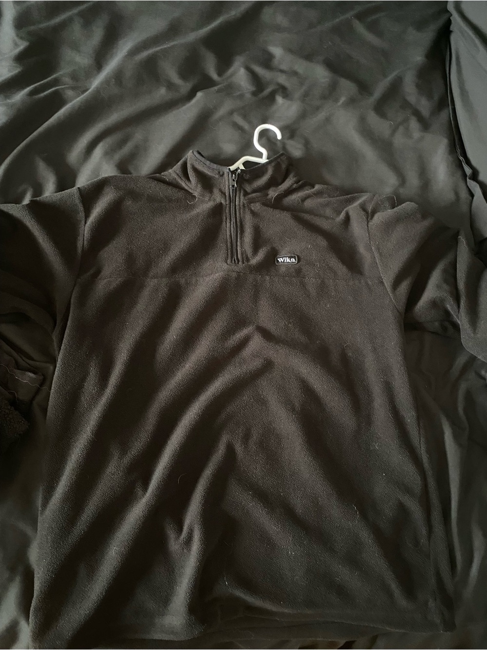 Wikan Black Quarter-Zip Fleece Pullover